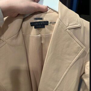 Alice + Olivia Faux Leather Trench Coat